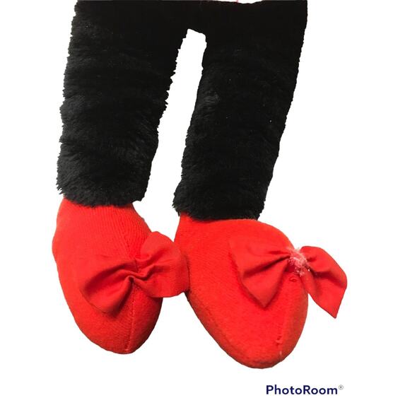 Vintage Minnie Mouse Plush Doll Stuffed Animal Classic Disney Applause White Bow - Picture 9 of 9